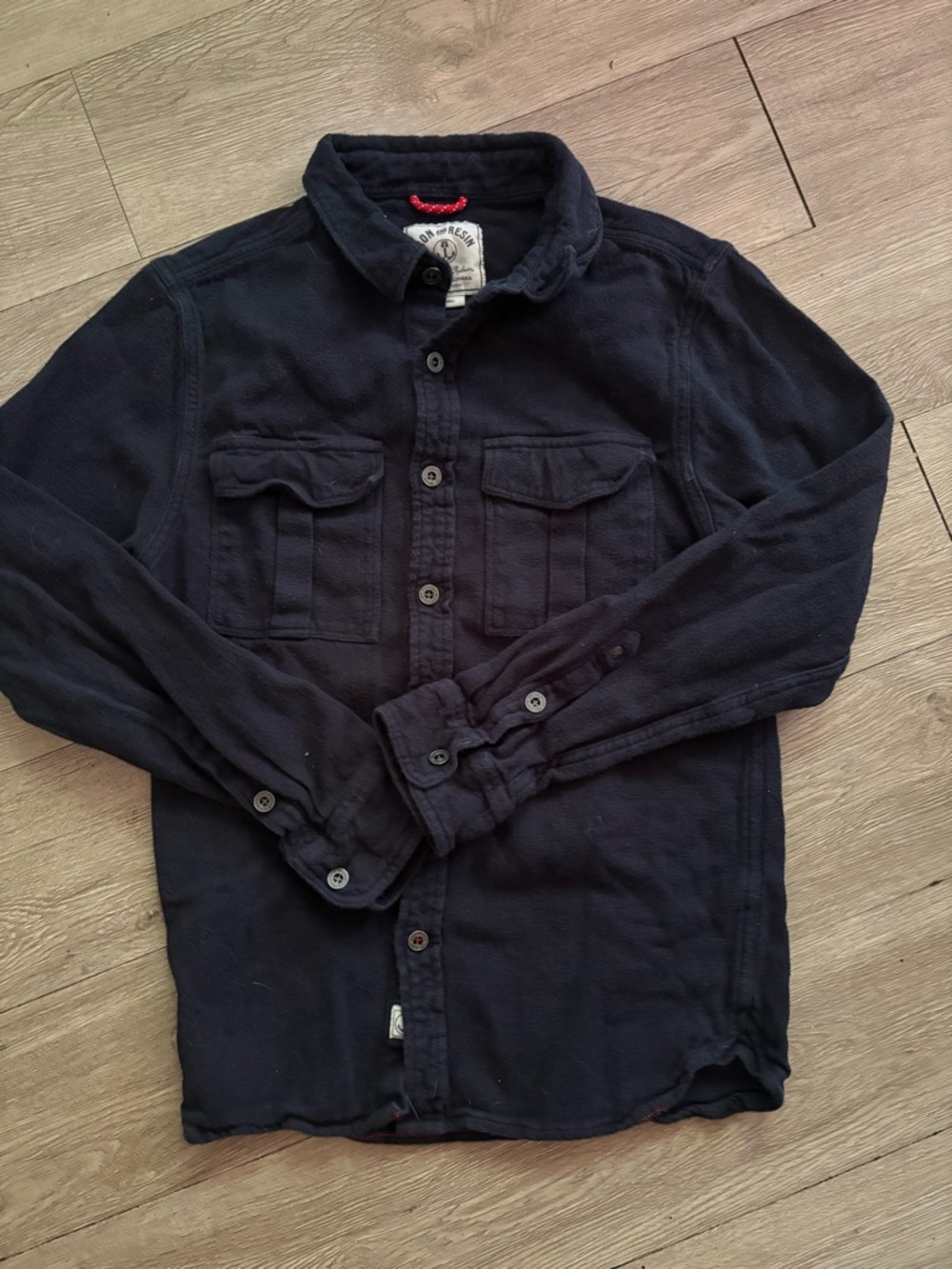 Iron & Resin Dark Navy Button-Up Shirt